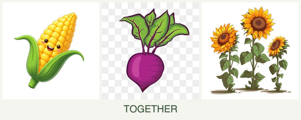 Can you plant corn, beets and sunflowers together?
