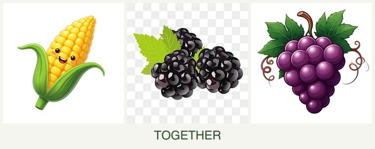 Can you plant corn, blackberries and grapes together?