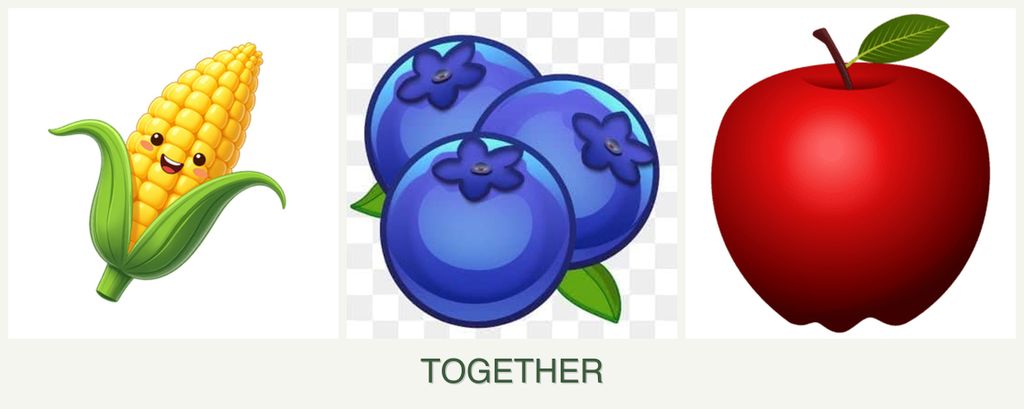 Can you plant corn, blueberries and apples together?