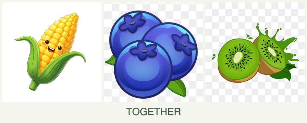 Can you plant corn, blueberries and kiwi together?