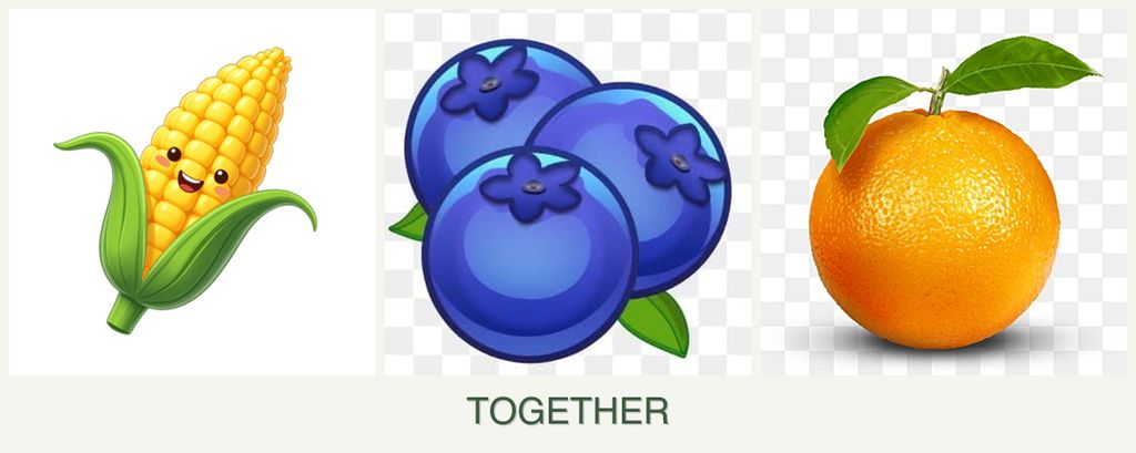 Can you plant corn, blueberries and oranges together?
