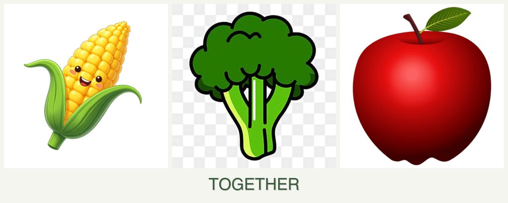 Can you plant corn, broccoli and apples together?