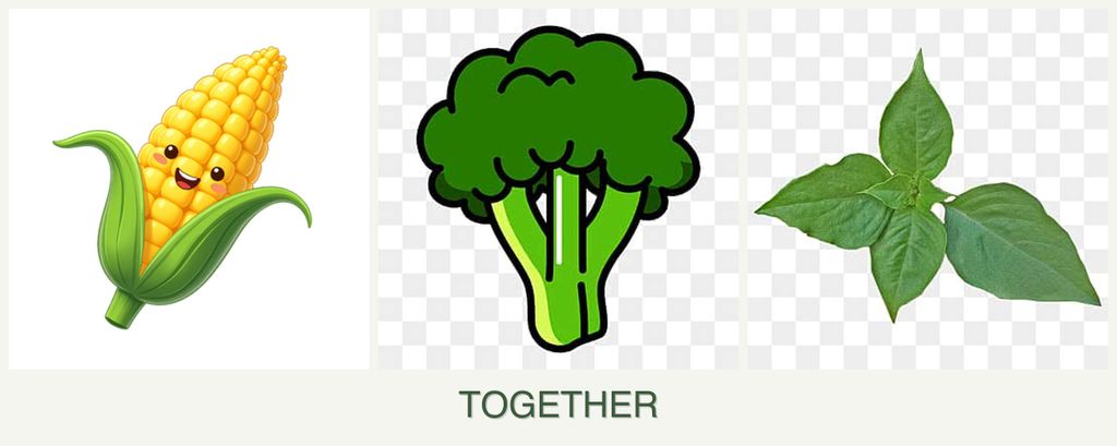Can you plant corn, broccoli and basil together?