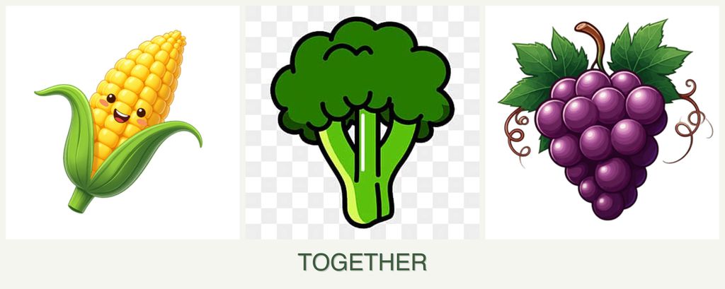 Can you plant corn, broccoli and grapes together?
