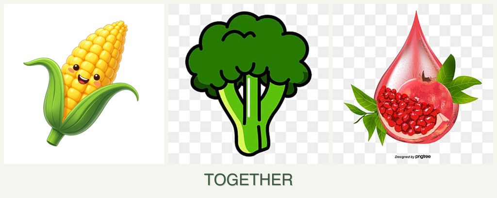 Can you plant corn, broccoli and pomegranates together?