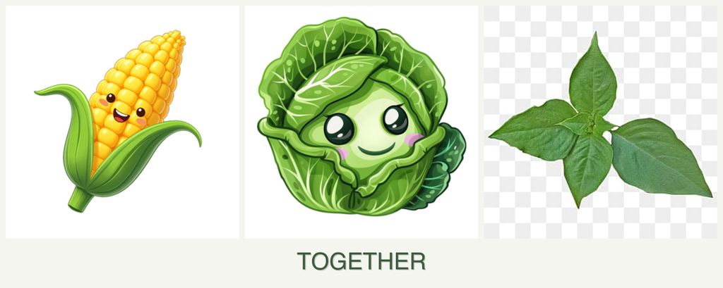 Can you plant corn, cabbage and basil together?
