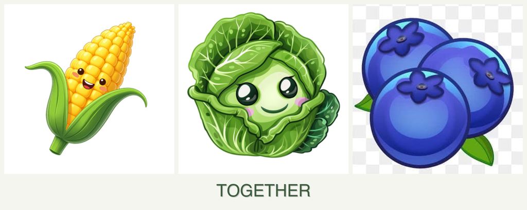 Can you plant corn, cabbage and blueberries together?