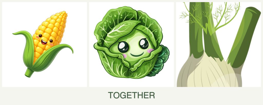 Can you plant corn, cabbage and fennel together?