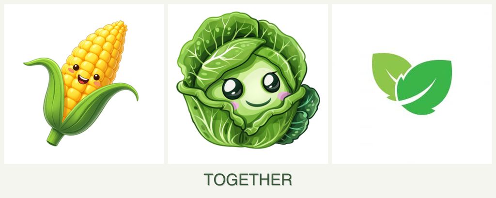 Can you plant corn, cabbage and mint together?