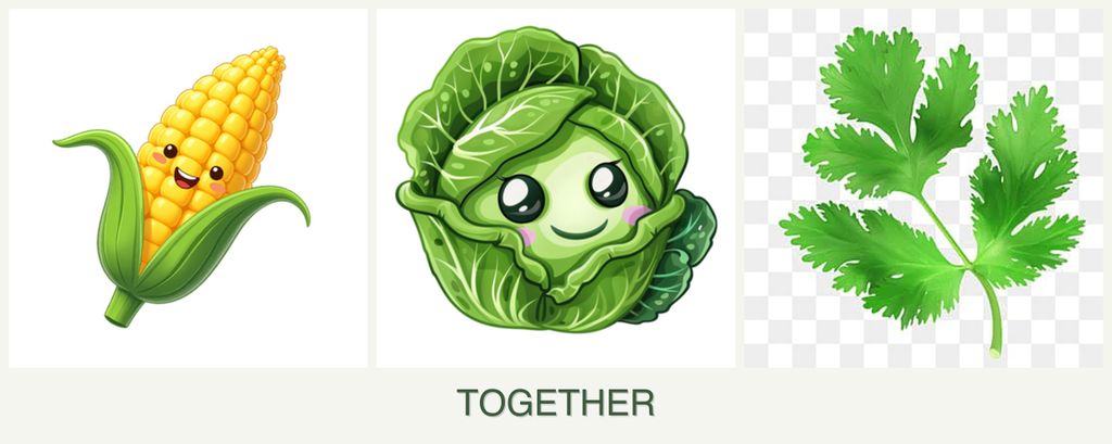 Can you plant corn, cabbage and parsley together?