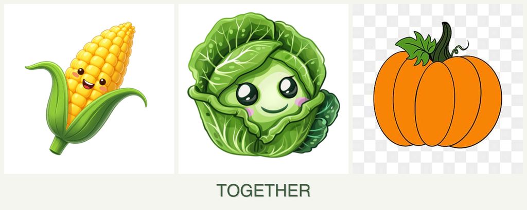 Can you plant corn, cabbage and pumpkin together?