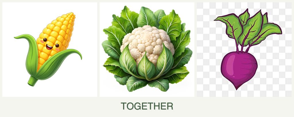Can you plant corn, cauliflower and beets together?