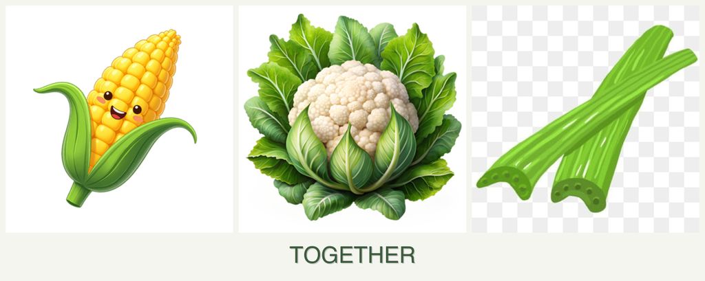 Can you plant corn, cauliflower and celery together?