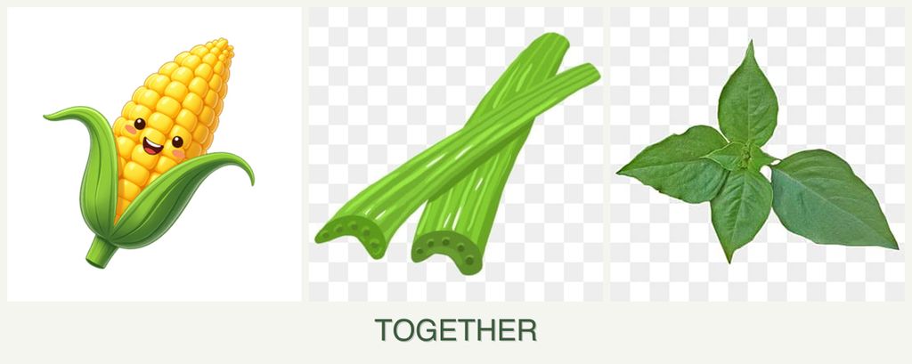 Can you plant corn, celery and basil together?