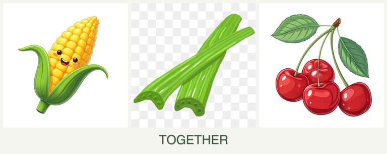 Can you plant corn, celery and cherries together?