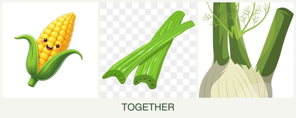 Can you plant corn, celery and fennel together?