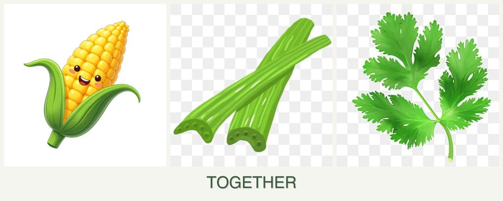 Can you plant corn, celery and parsley together?