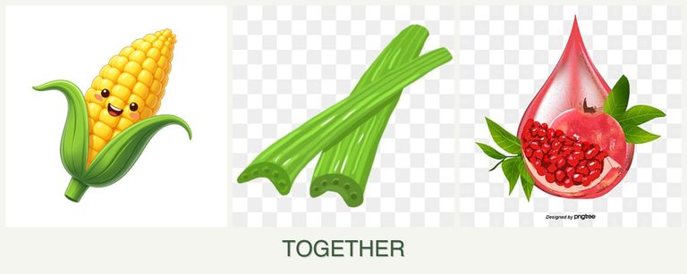 Can you plant corn, celery and pomegranates together?