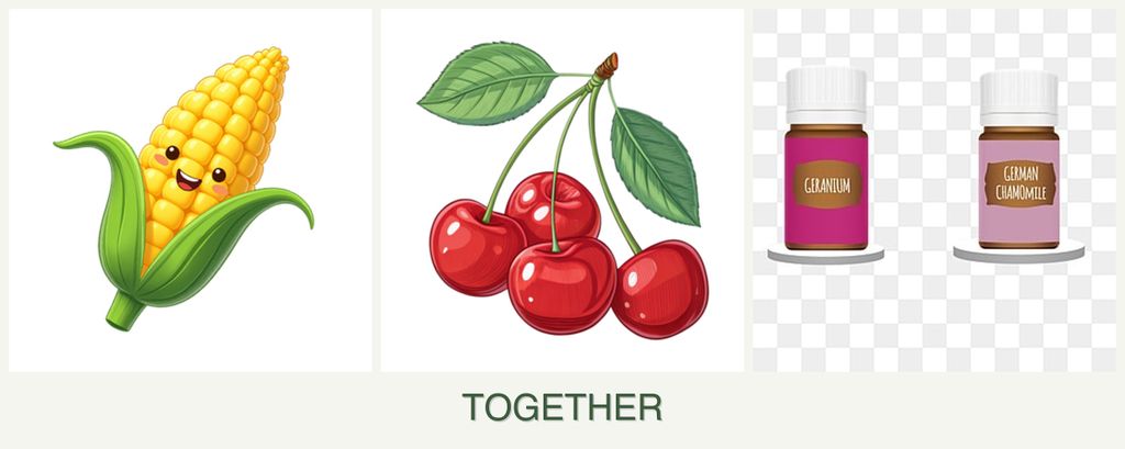 Can you plant corn, cherries and geraniums together?
