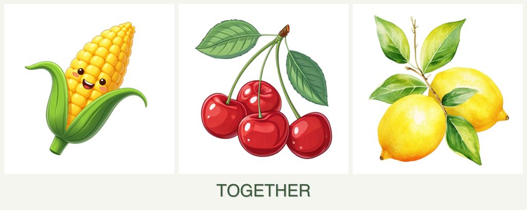 Can you plant corn, cherries and lemons together?