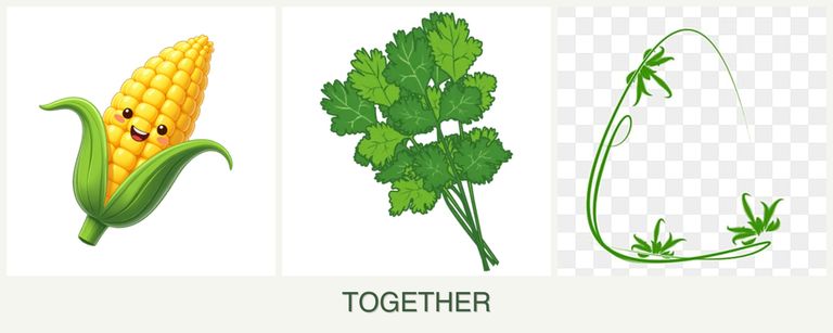 Can you plant corn, cilantro and tarragon together?