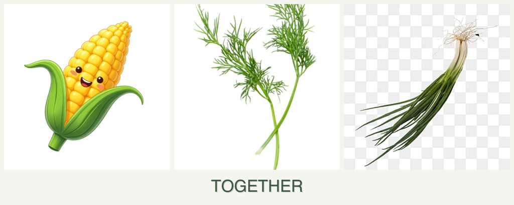 Can you plant corn, dill and chives together?