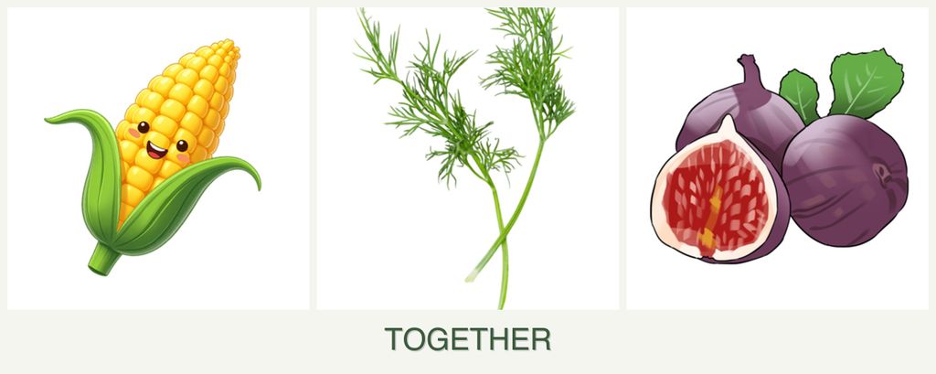 Can you plant corn, dill and figs together?