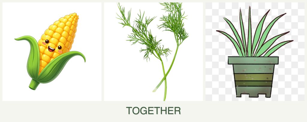Can you plant corn, dill and lemongrass together?