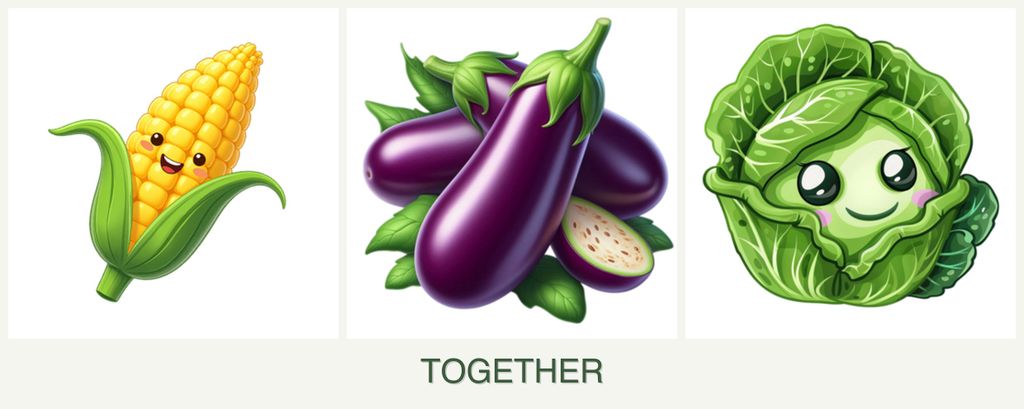 Can you plant corn, eggplant and cabbage together?