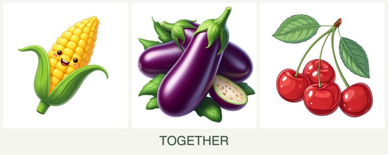 Can you plant corn, eggplant and cherries together?