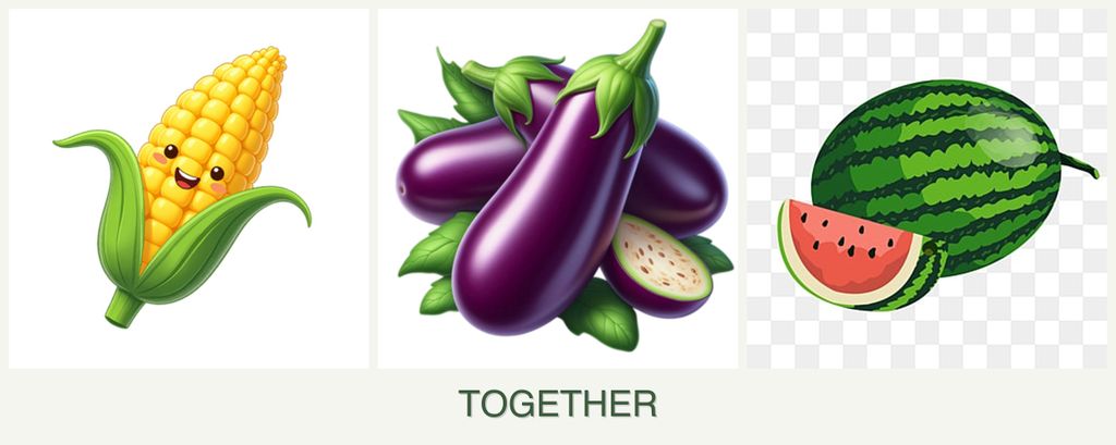 Can you plant corn, eggplant and melons together?