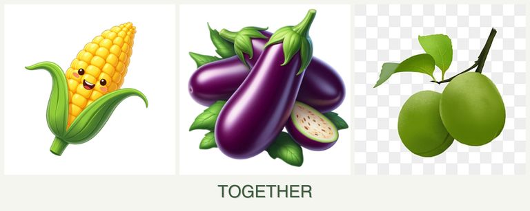 Can you plant corn, eggplant and plums together?