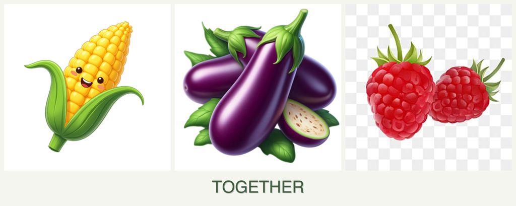 Can you plant corn, eggplant and raspberries together?