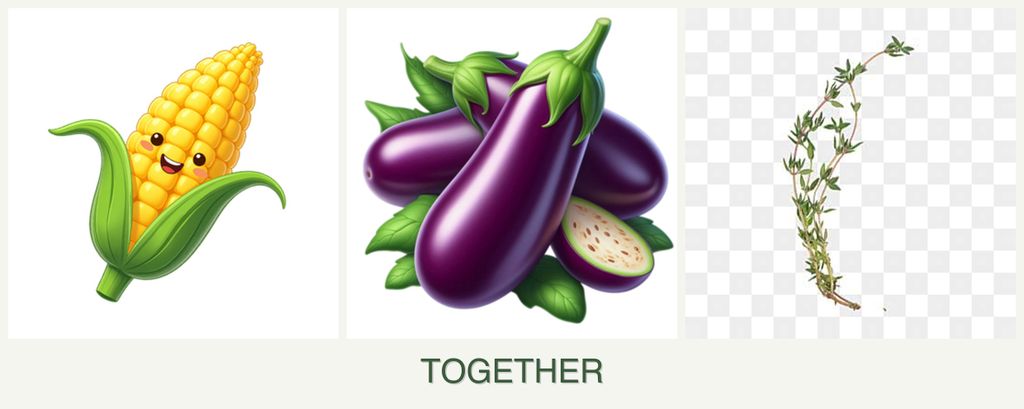 Can you plant corn, eggplant and thyme together?