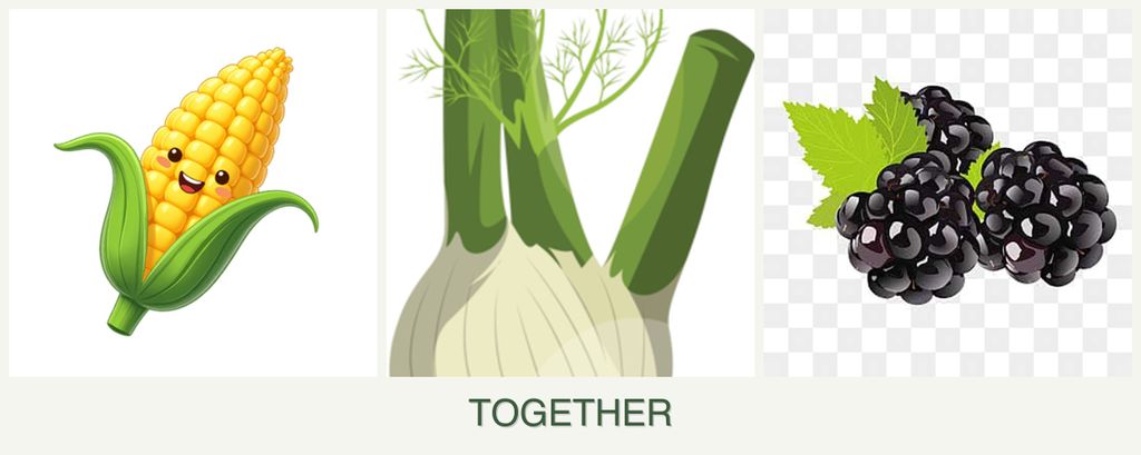 Can you plant corn, fennel and blackberries together?