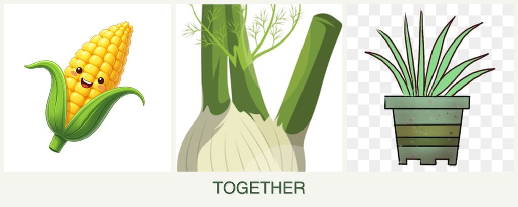 Can you plant corn, fennel and lemongrass together?
