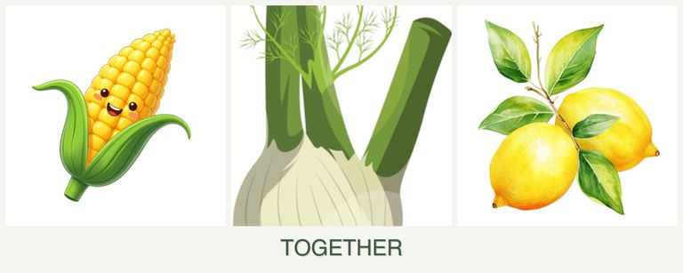 Can you plant corn, fennel and lemons together?