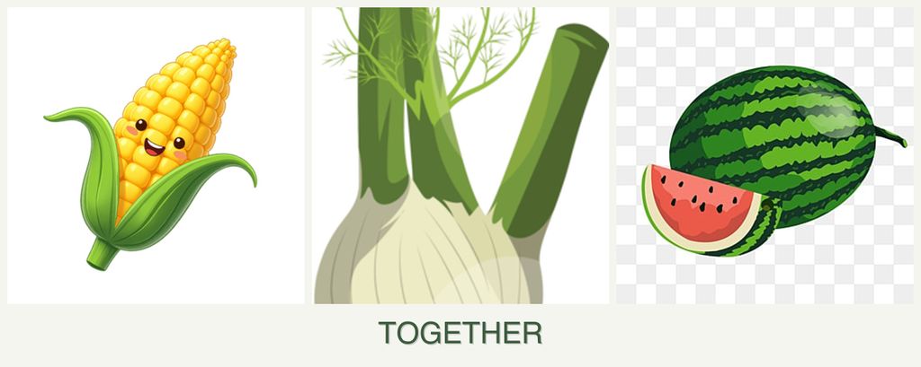 Can you plant corn, fennel and melons together?
