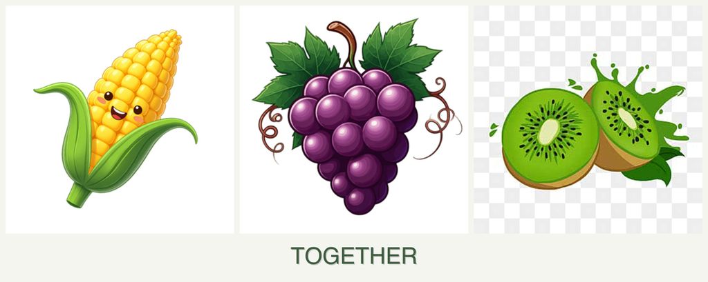 Can you plant corn, grapes and kiwi together?