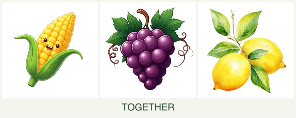 Can you plant corn, grapes and lemons together?