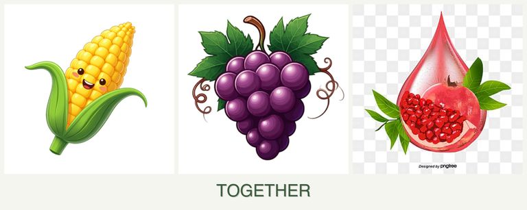 Can you plant corn, grapes and pomegranates together?