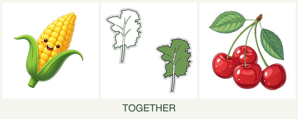 Can you plant corn, kale and cherries together?