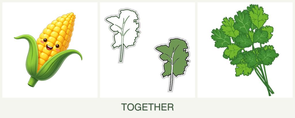 Can you plant corn, kale and cilantro together?