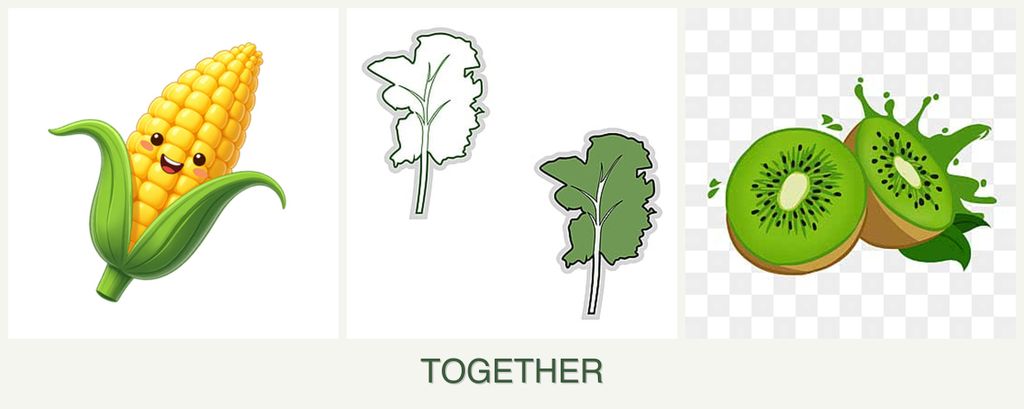 Can you plant corn, kale and kiwi together?