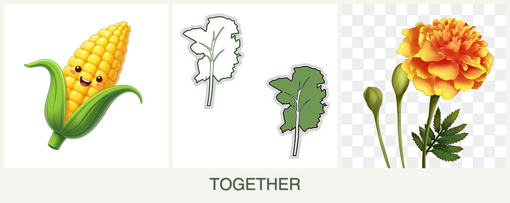 Can you plant corn, kale and marigolds together?