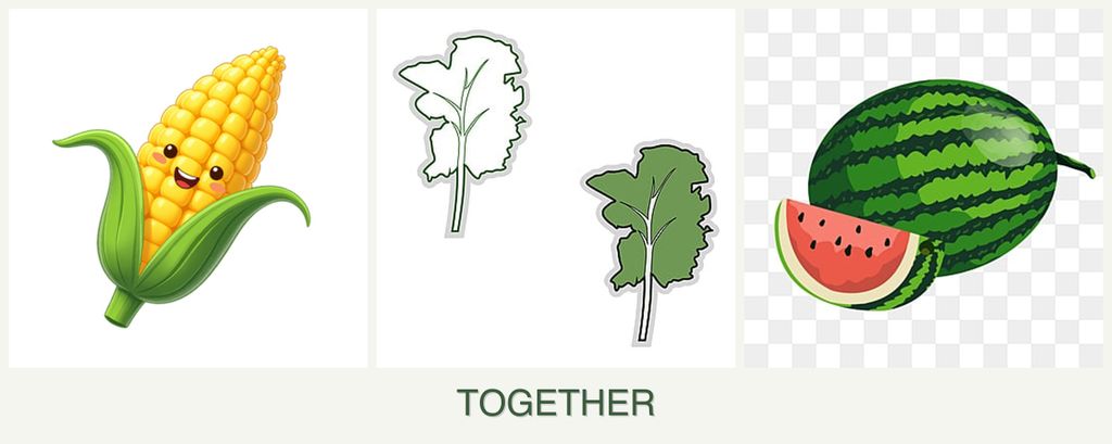 Can you plant corn, kale and melons together?