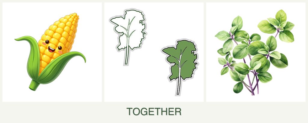 Can you plant corn, kale and oregano together?