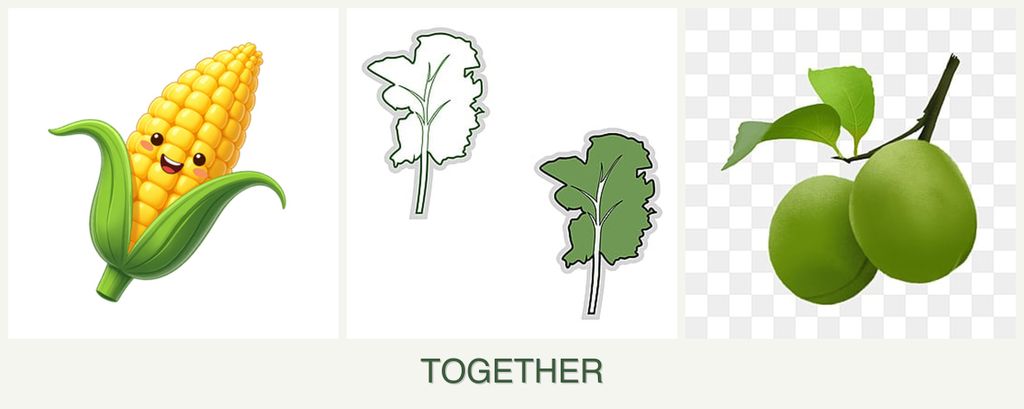Can you plant corn, kale and plums together?