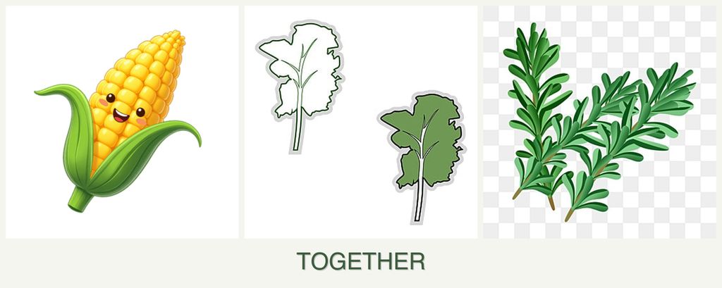 Can you plant corn, kale and rosemary together?