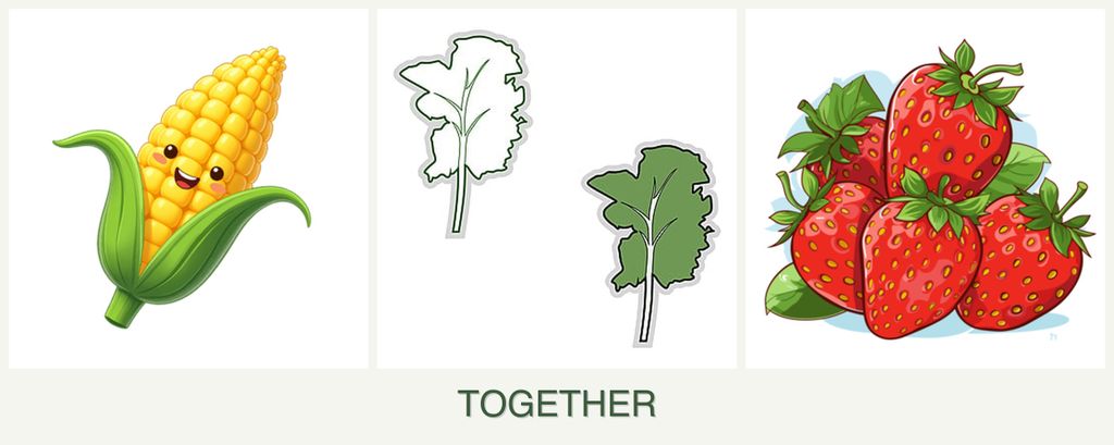 Can you plant corn, kale and strawberries together?